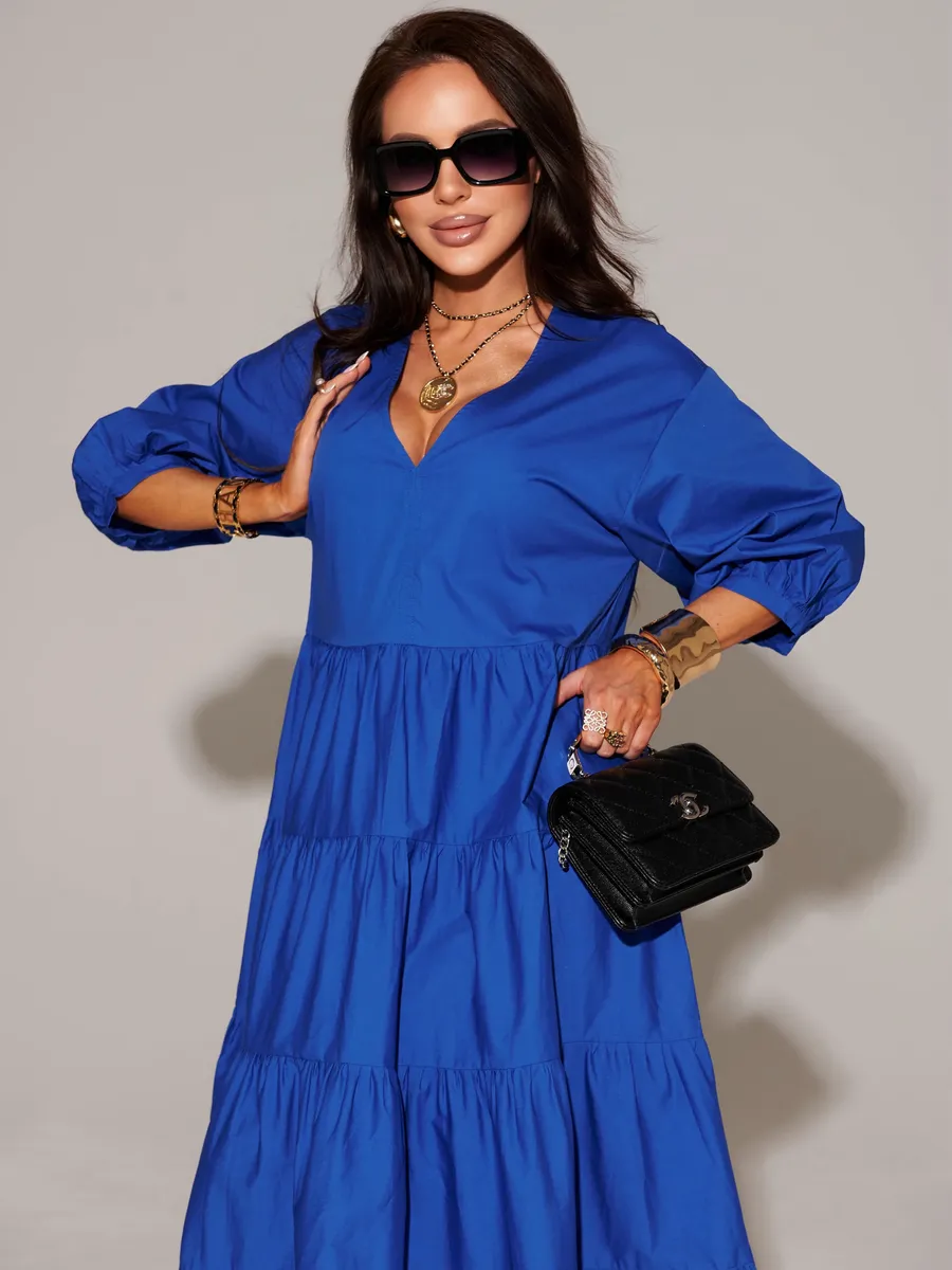 Синее платье длинное больших размеров