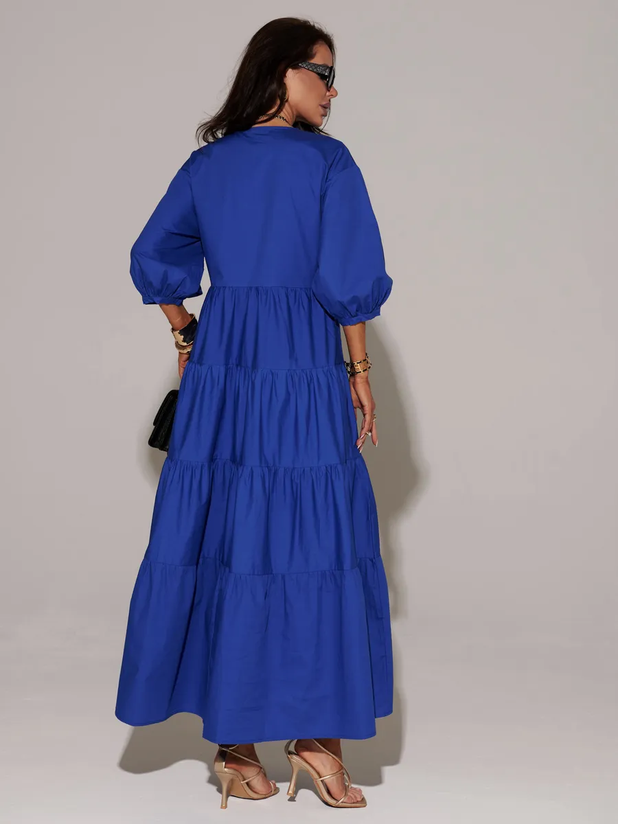 Синее платье длинное больших размеров