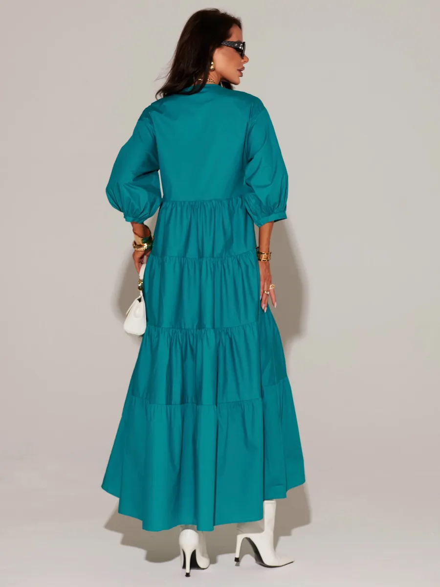 Морская волна платье длинное больших размеров