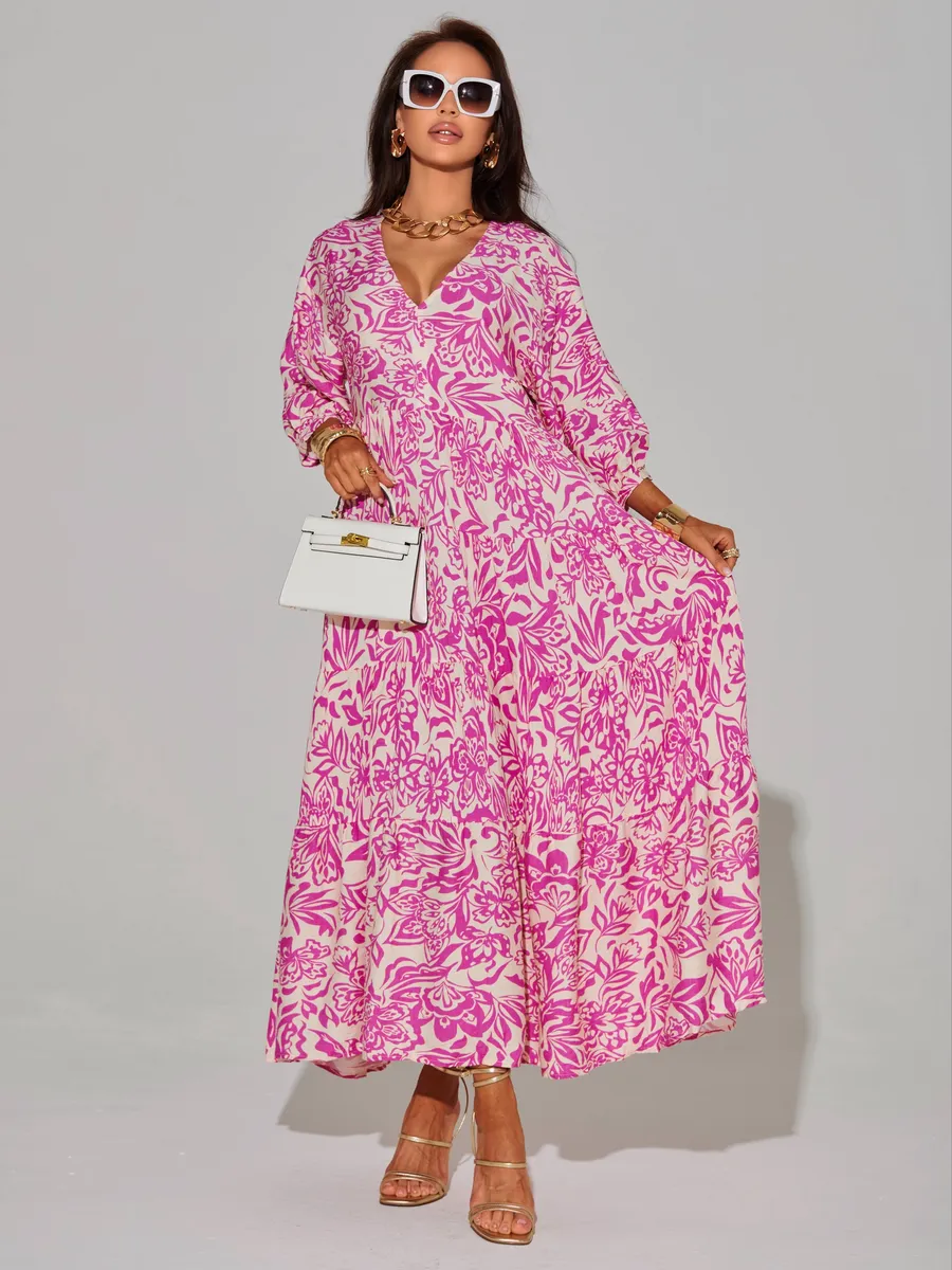 Розовое платье длинное больших размеров