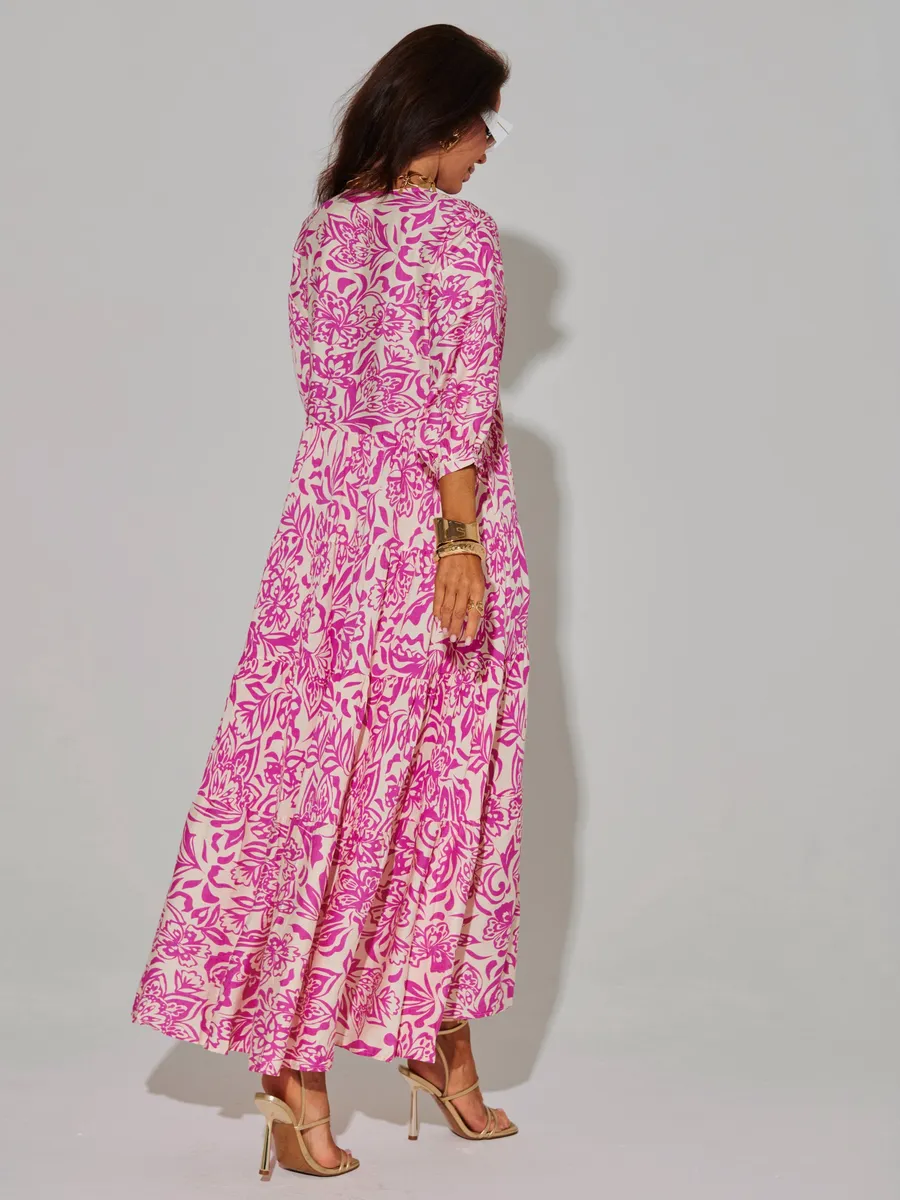 Розовое платье длинное больших размеров