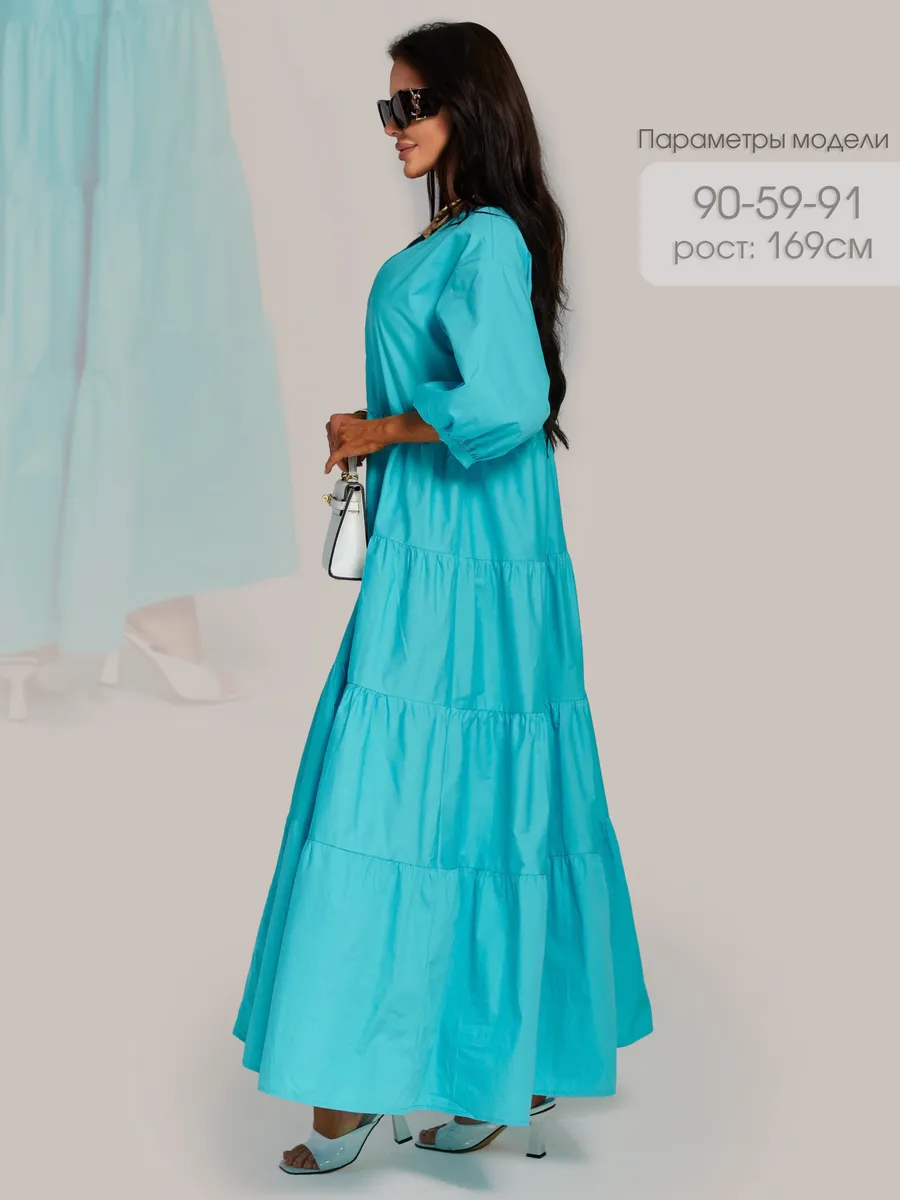 Голубое платье длинное больших размеров