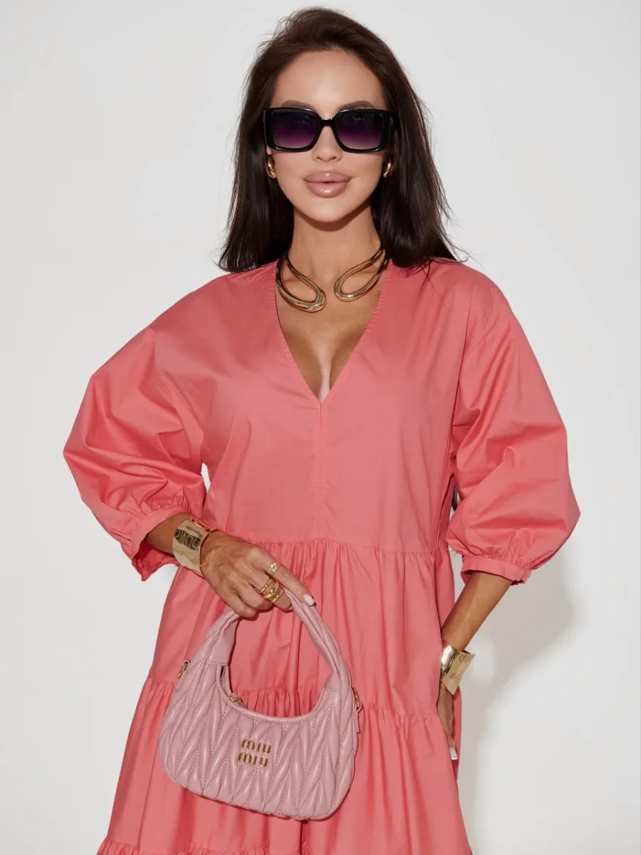 Розовое платье длинное больших размеров