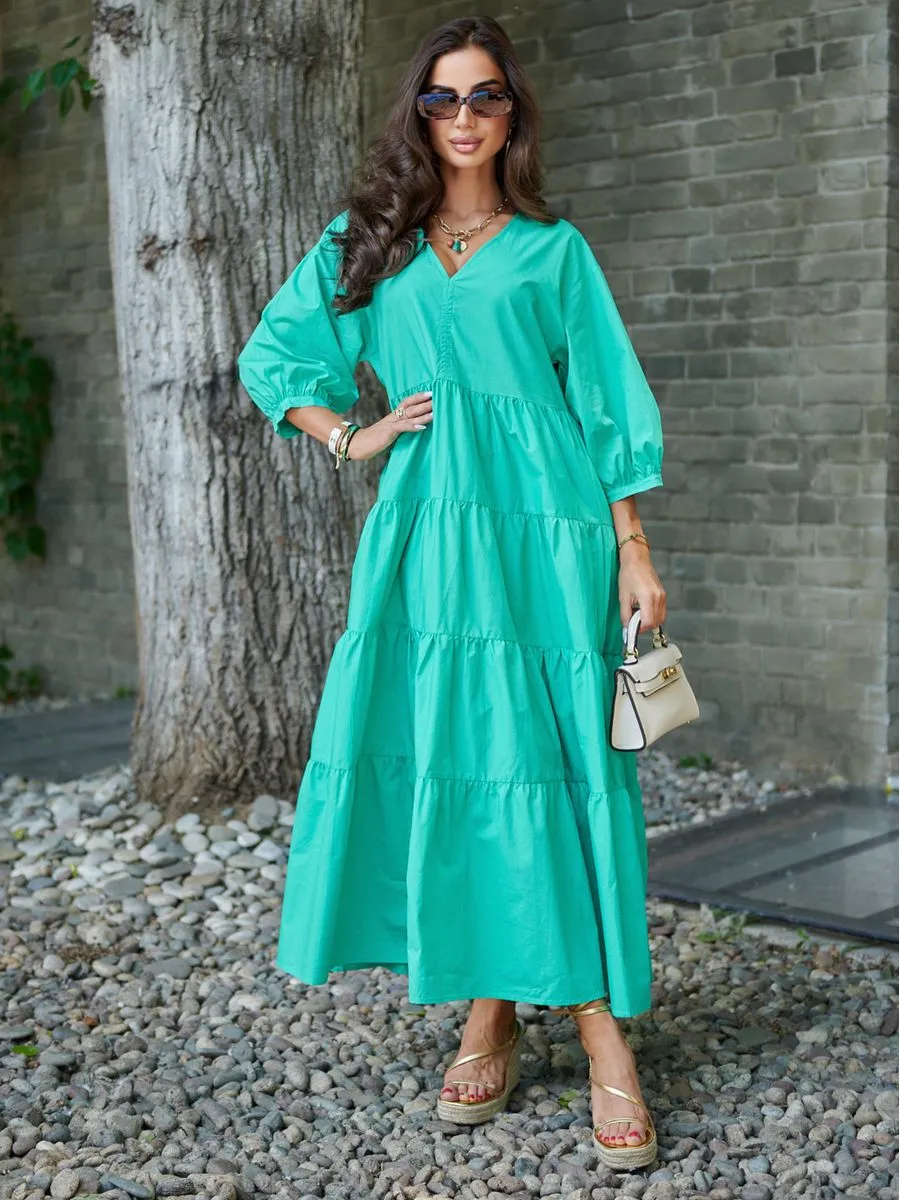 Бирюзовое платье длинное больших размеров