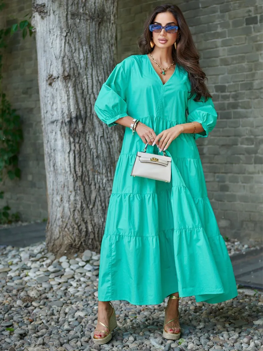 Бирюзовое платье длинное больших размеров