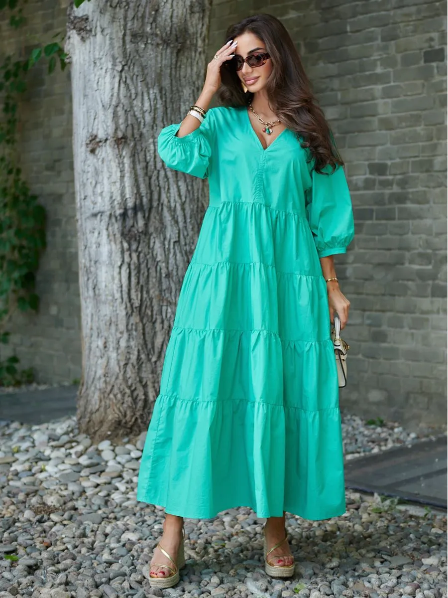 Бирюзовое платье длинное больших размеров