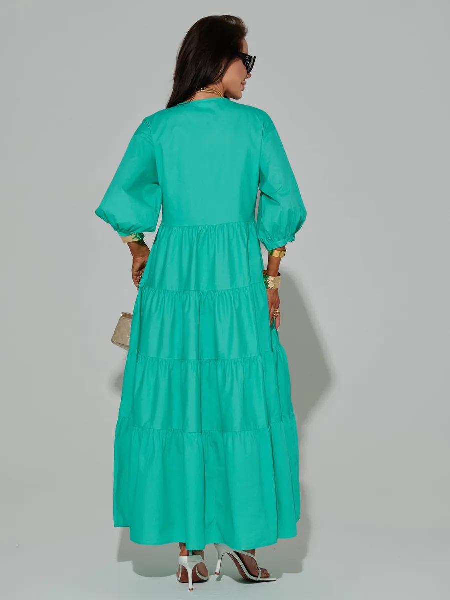 Бирюзовое платье длинное больших размеров