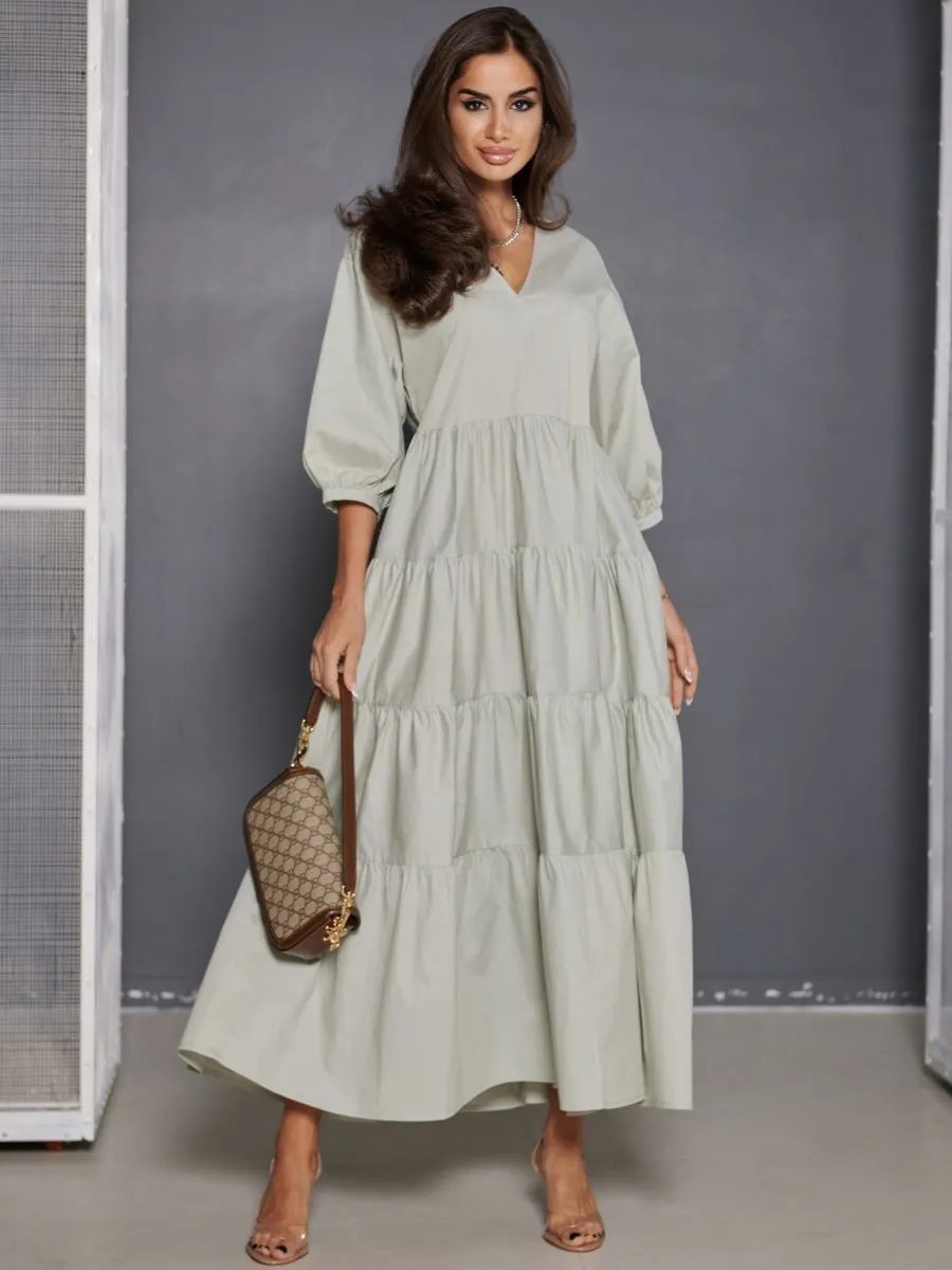 Мятное платье длинное больших размеров