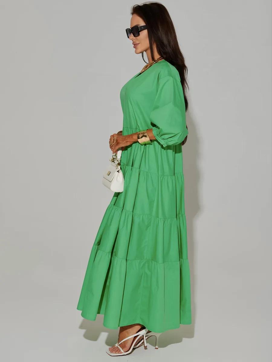 Зеленое платье длинное больших размеров