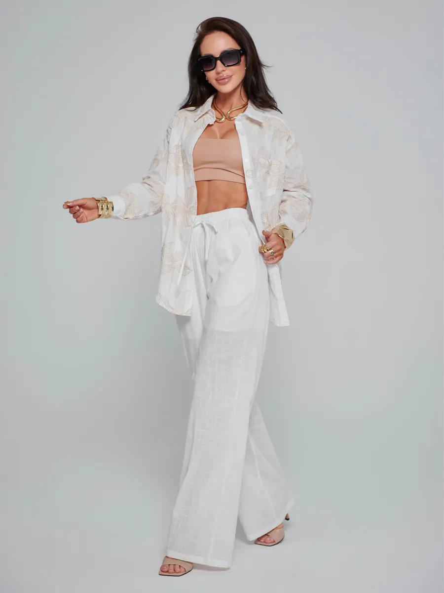 Айвори костюм женский брючный