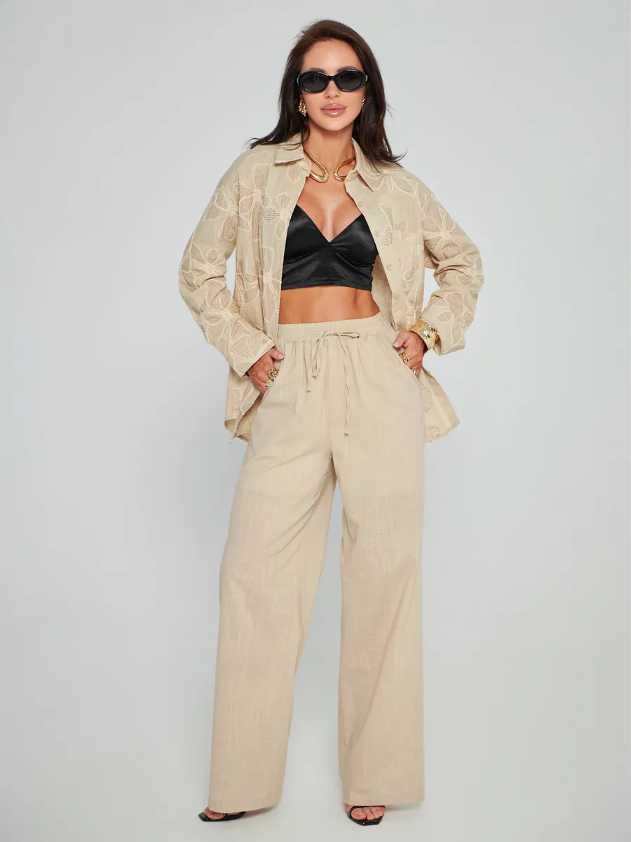 Айвори костюм женский брючный