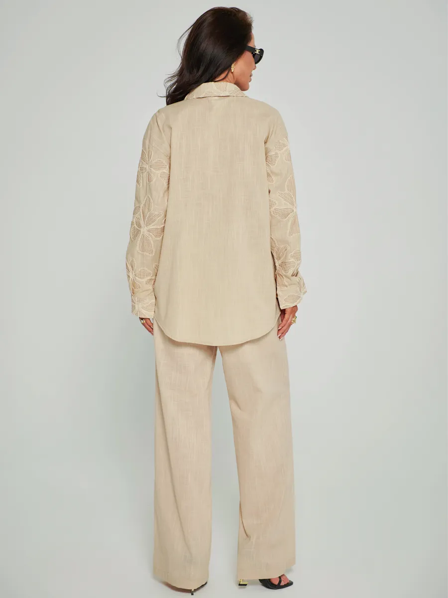 Айвори костюм женский брючный