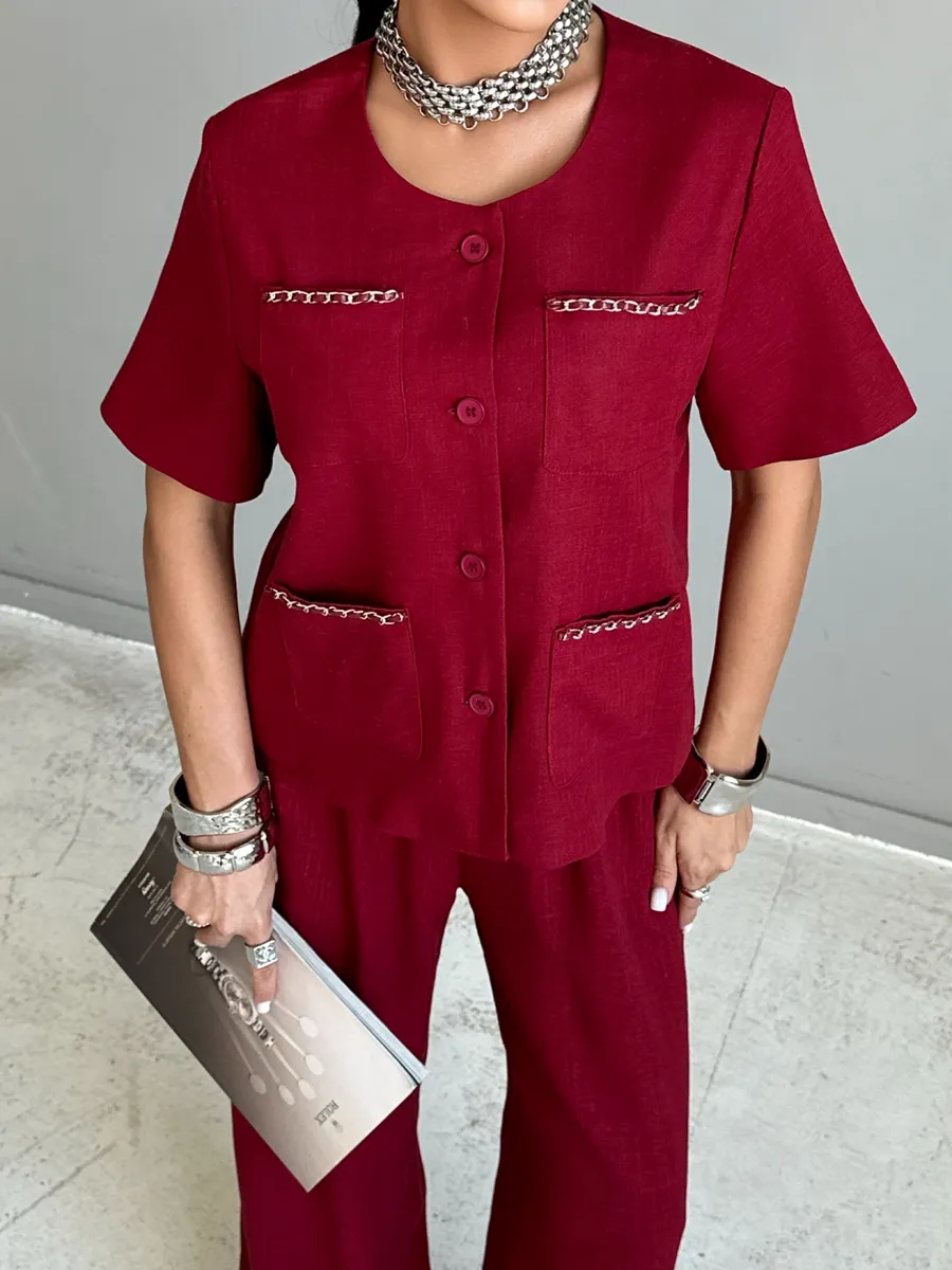 Бургунди костюм женский брючный