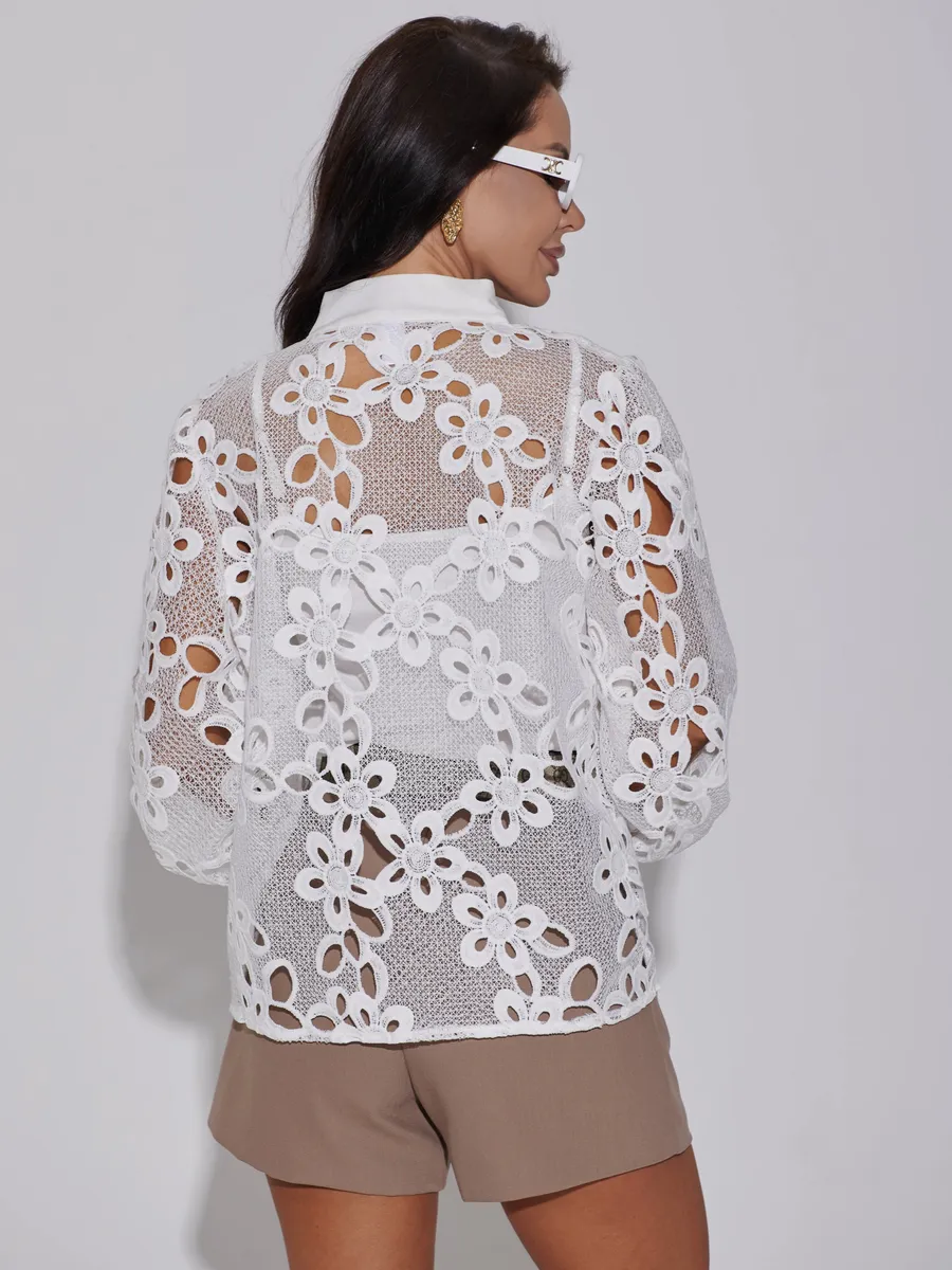 Белая блузка нарядная праздничная