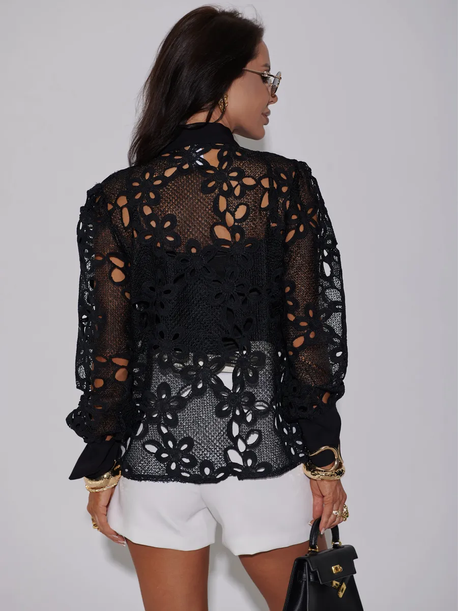 Черная блузка нарядная праздничная