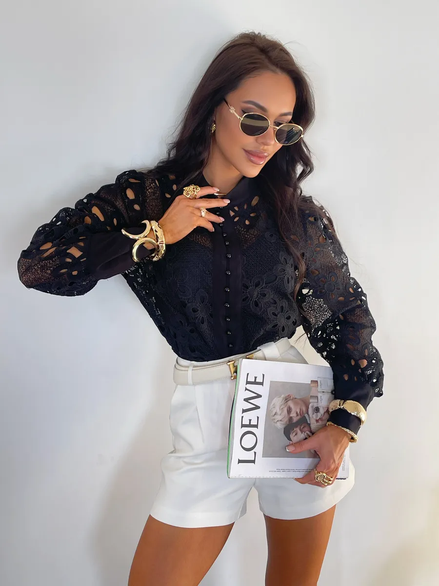 Черная блузка нарядная праздничная