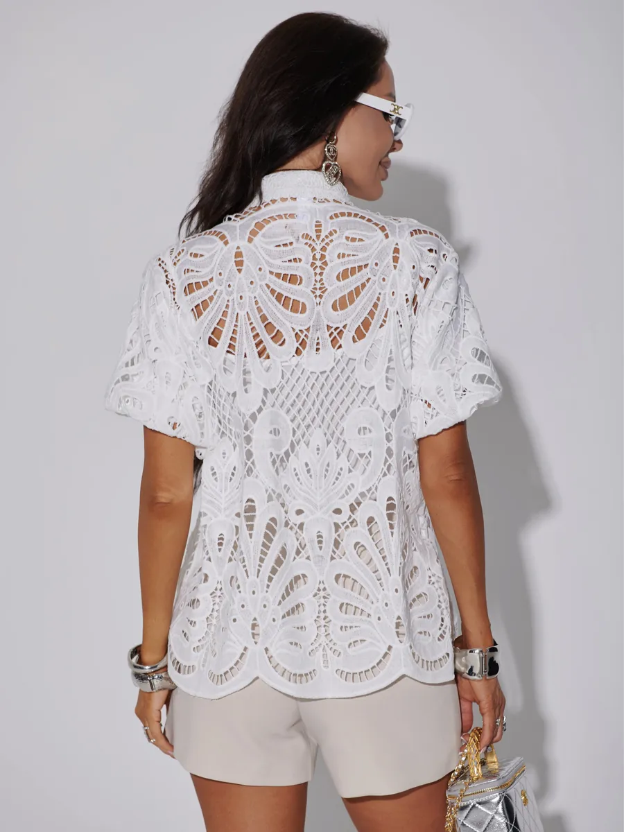 Белая блузка нарядная праздничная