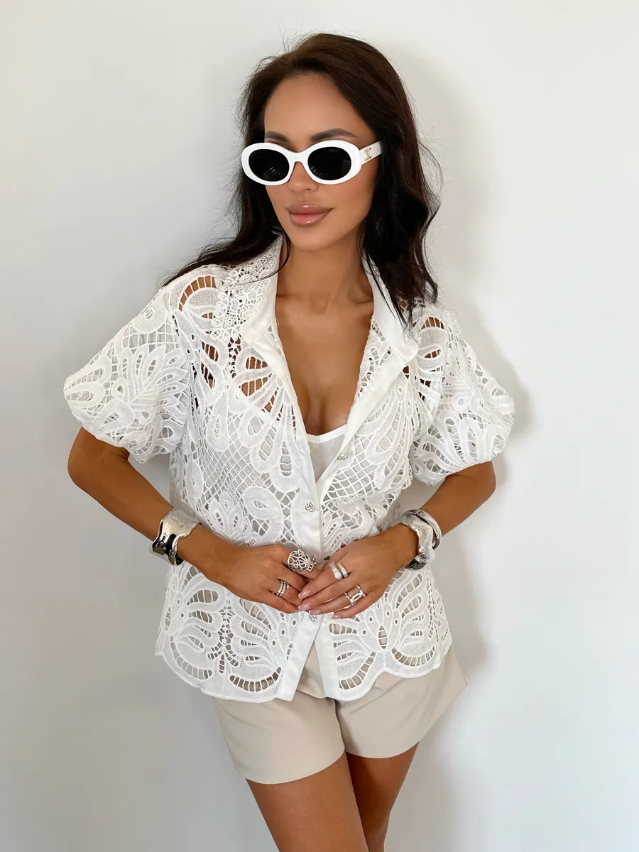 Белая блузка нарядная праздничная