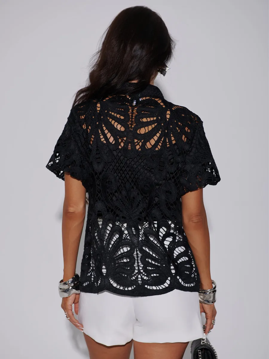 Черная блузка нарядная праздничная