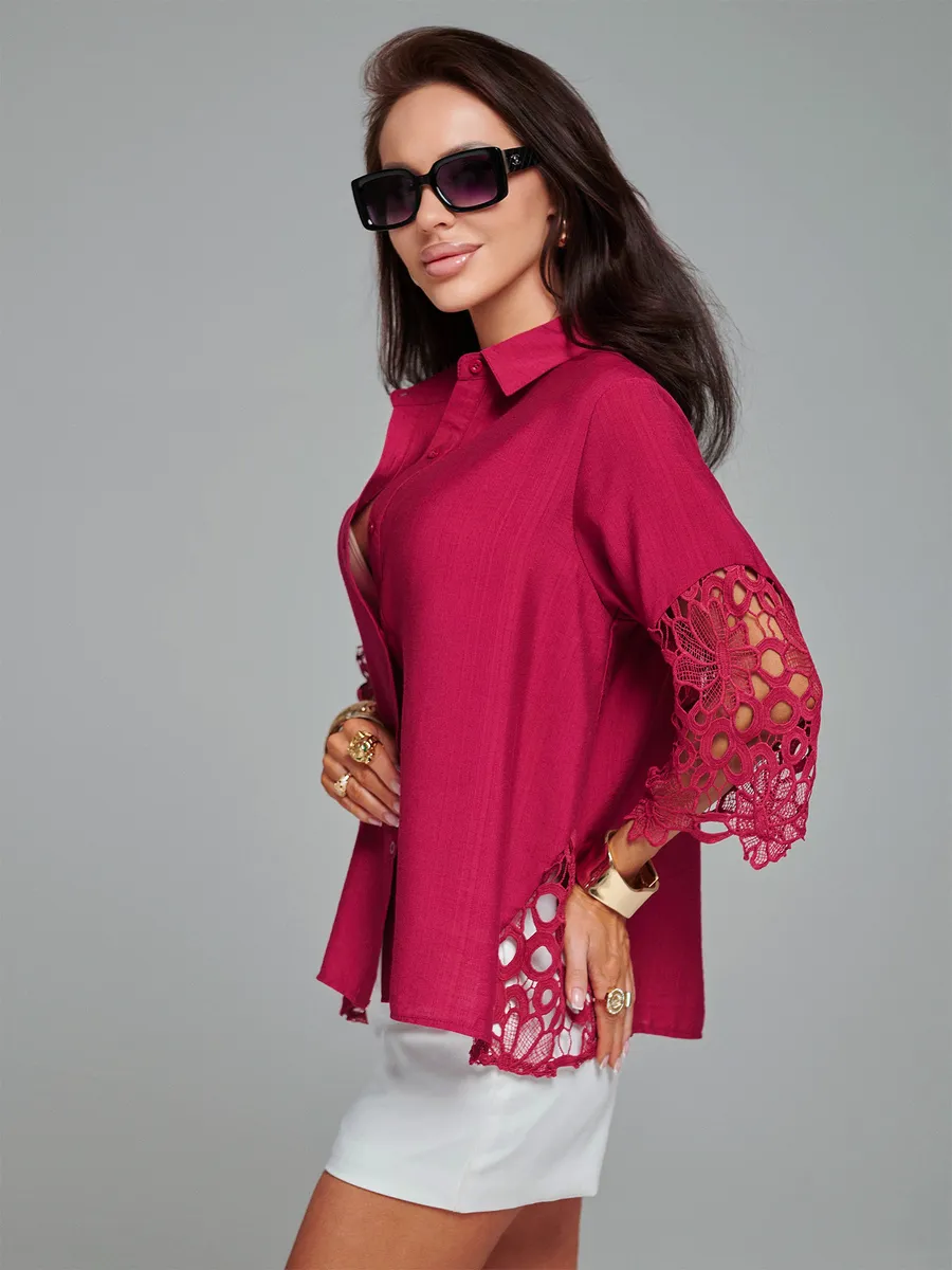 Марсала блузка нарядная праздничная