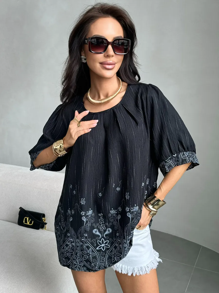 Черная блузка летняя нарядная