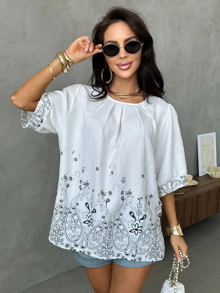 Белая блузка летняя нарядная