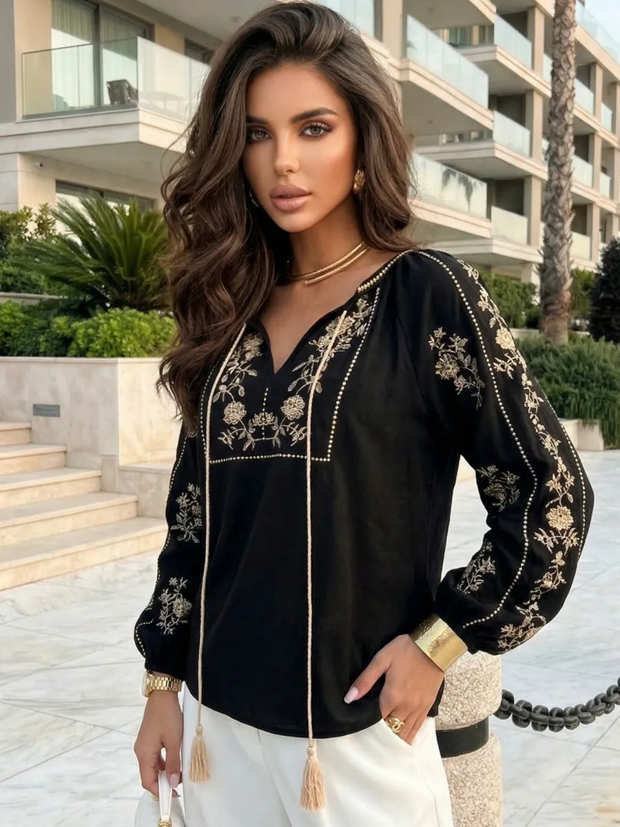 Черная блузка нарядная летняя