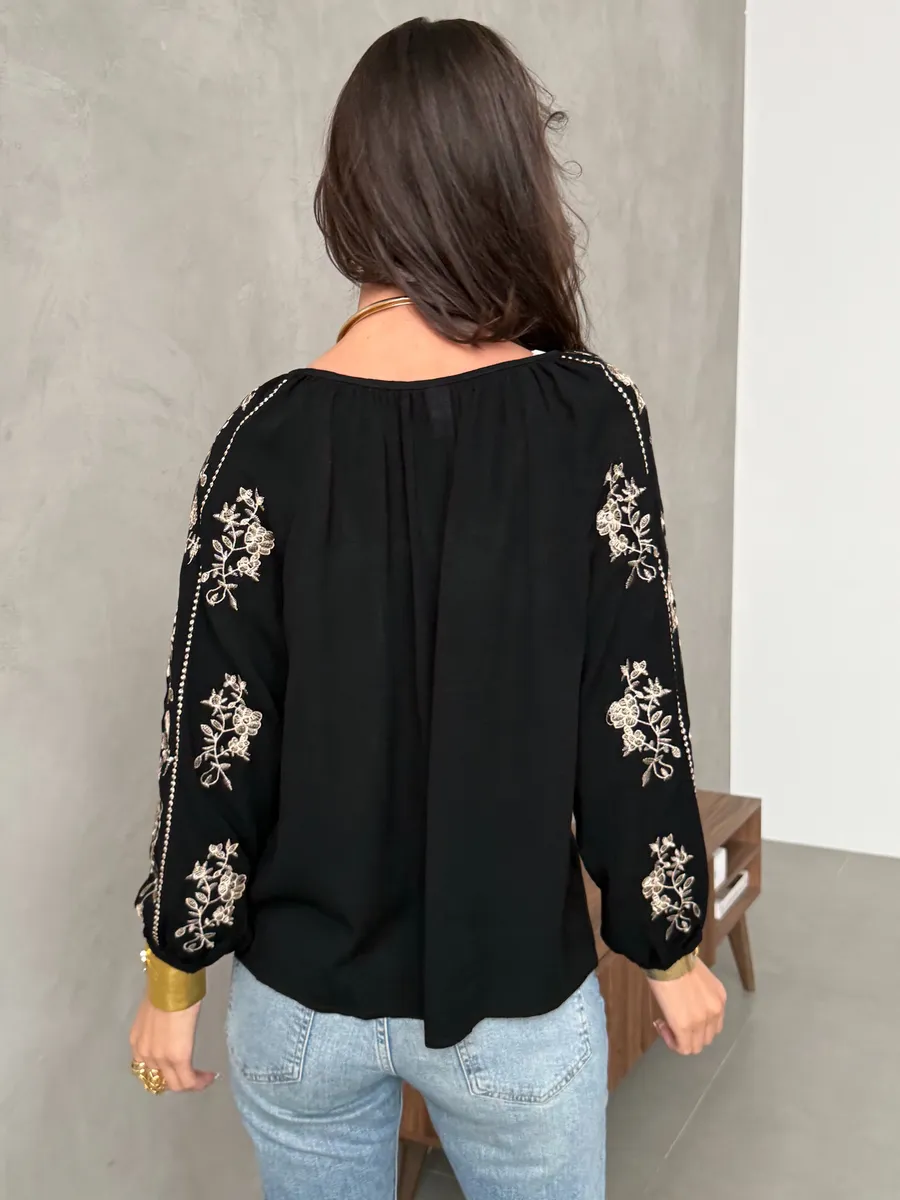 Черная блузка нарядная летняя