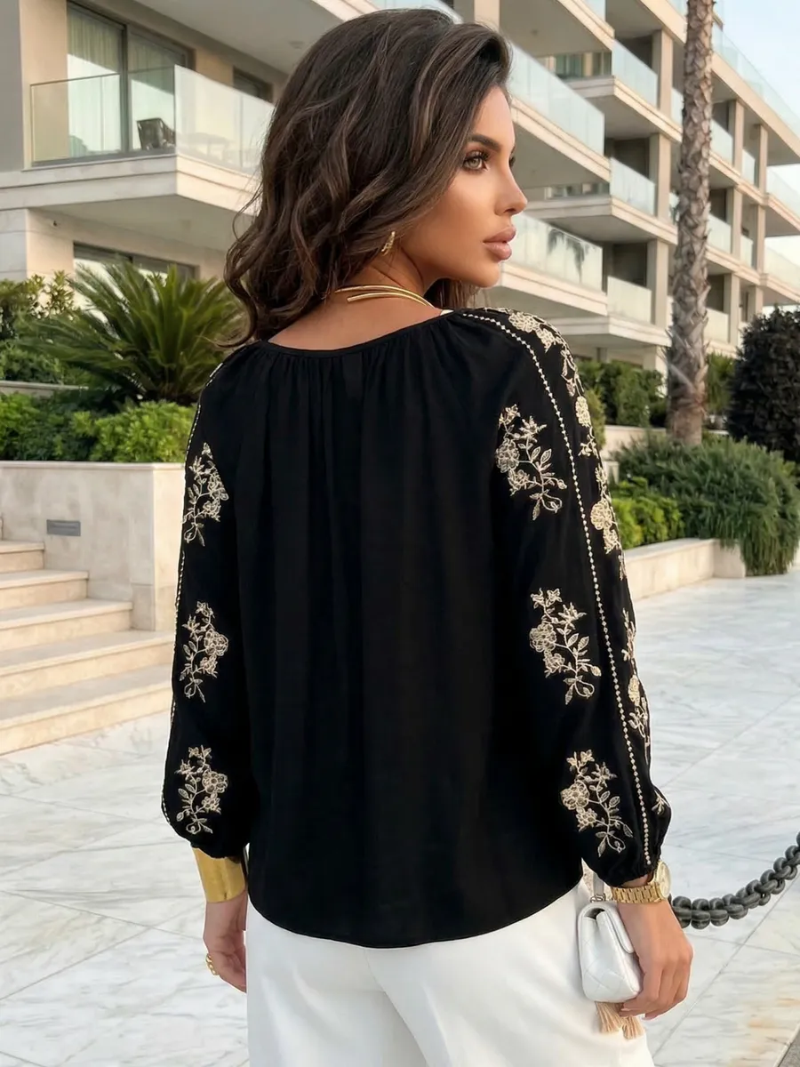 Черная блузка нарядная летняя