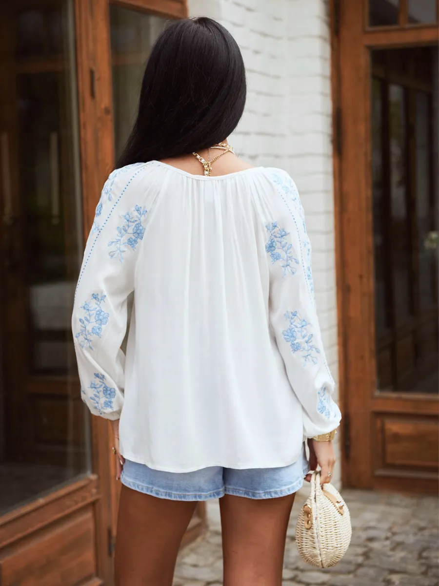 Белая блузка нарядная летняя