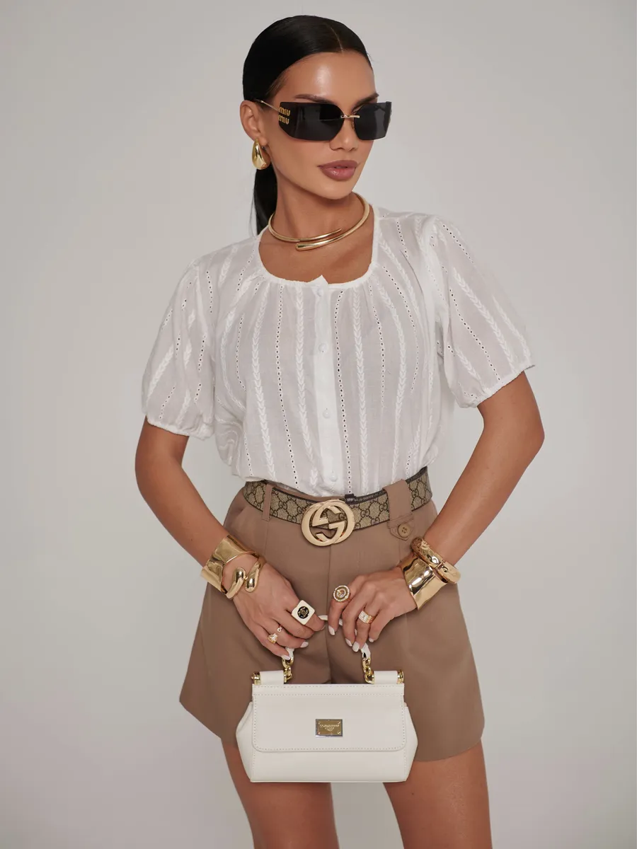 Белая блузка летняя нарядная