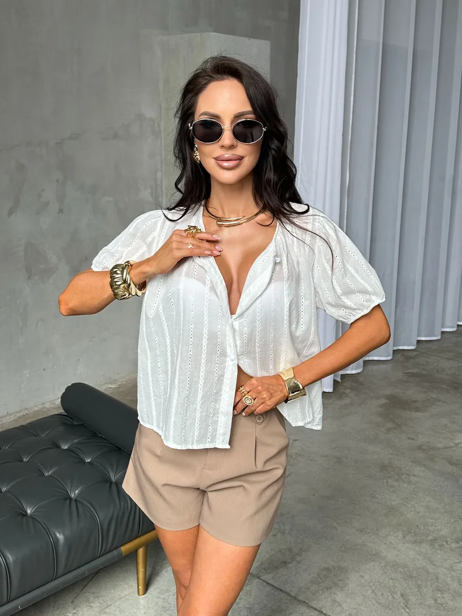 Белая блузка летняя нарядная