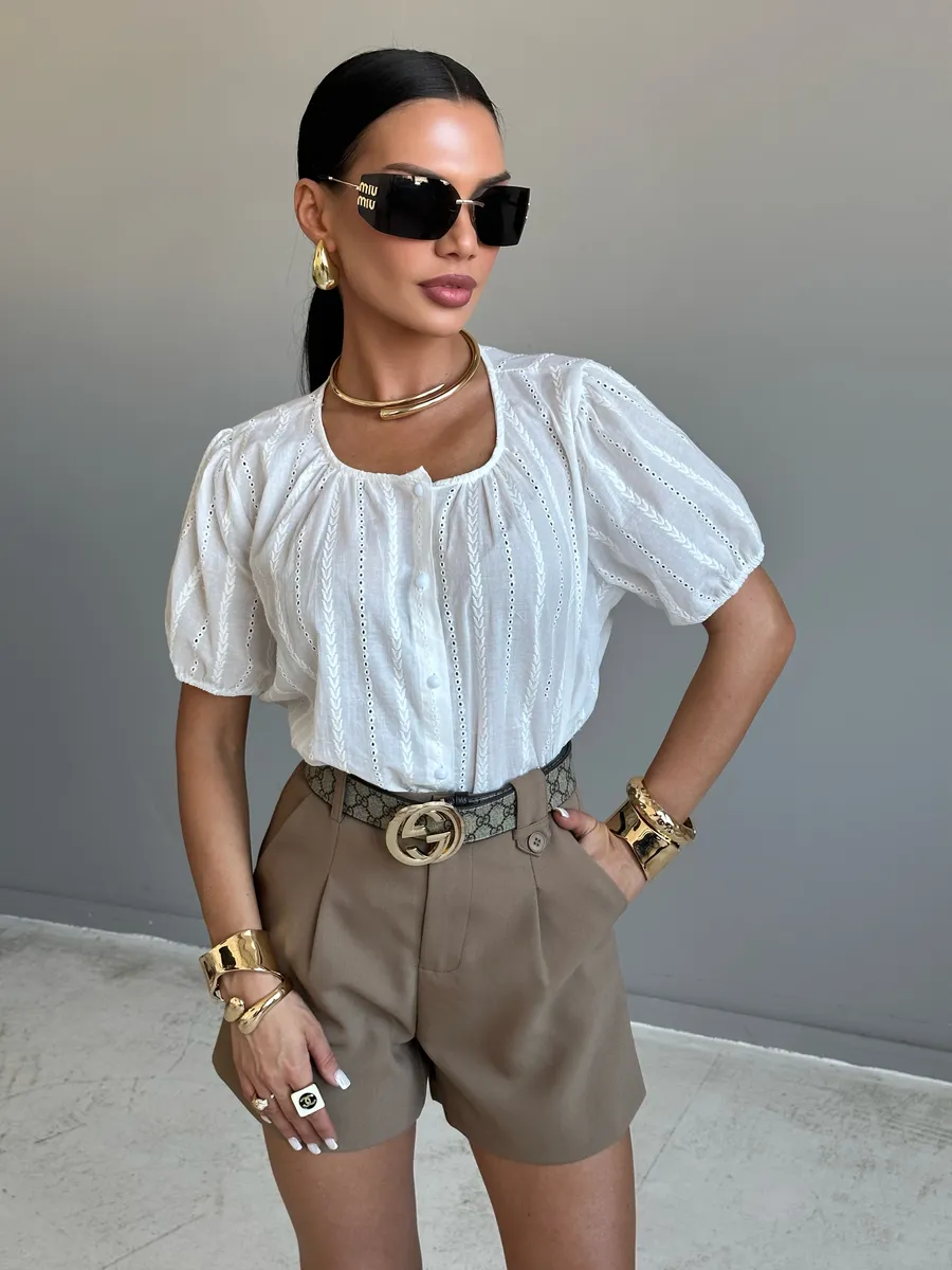 Белая блузка летняя нарядная