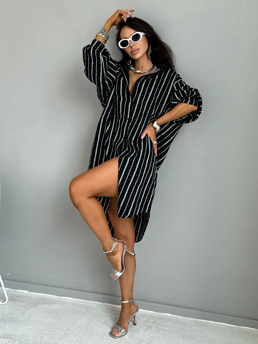 Рубашка нарядная оверсайз