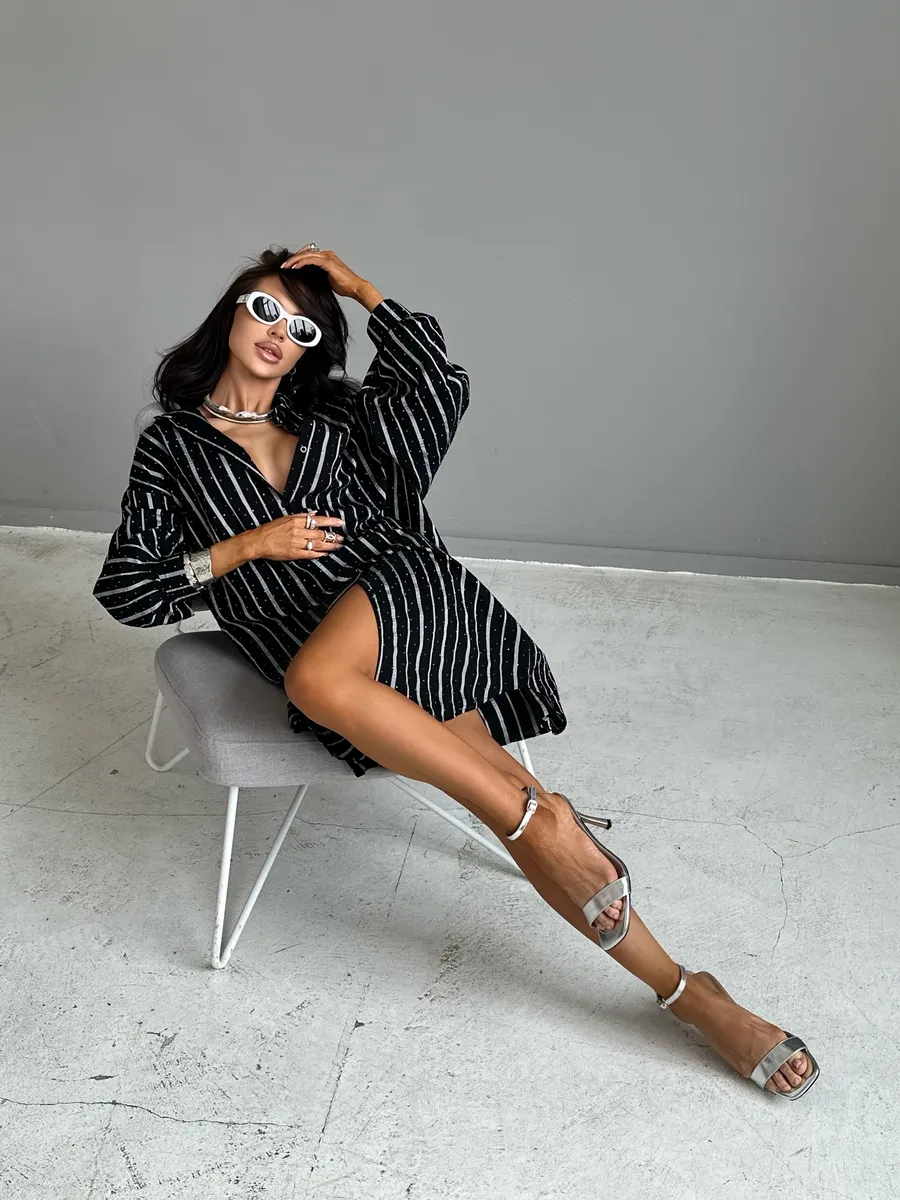 Рубашка нарядная оверсайз