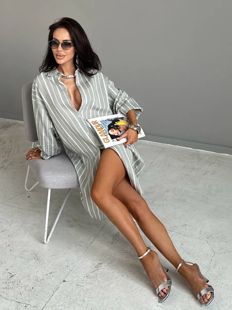 Рубашка нарядная оверсайз