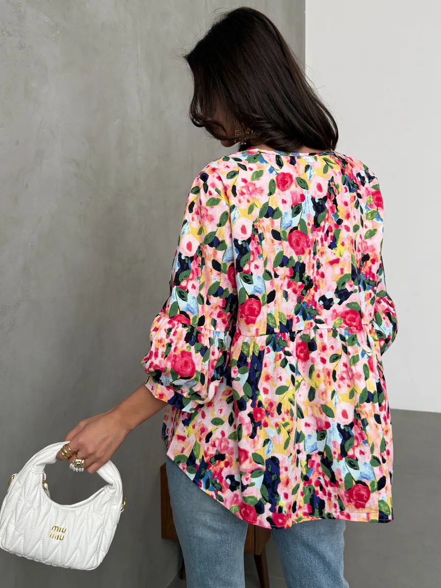 Розовая блузка нарядная летняя