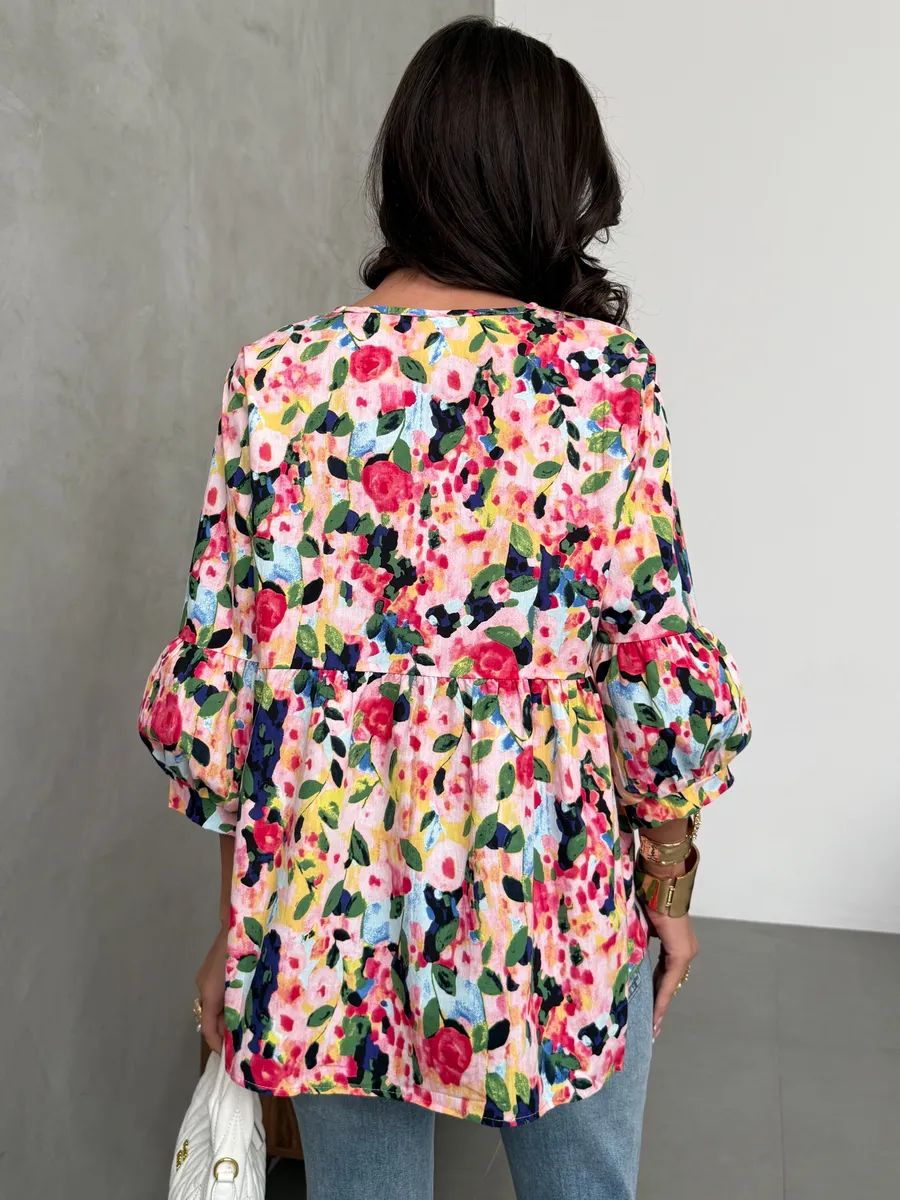 Розовая блузка нарядная летняя