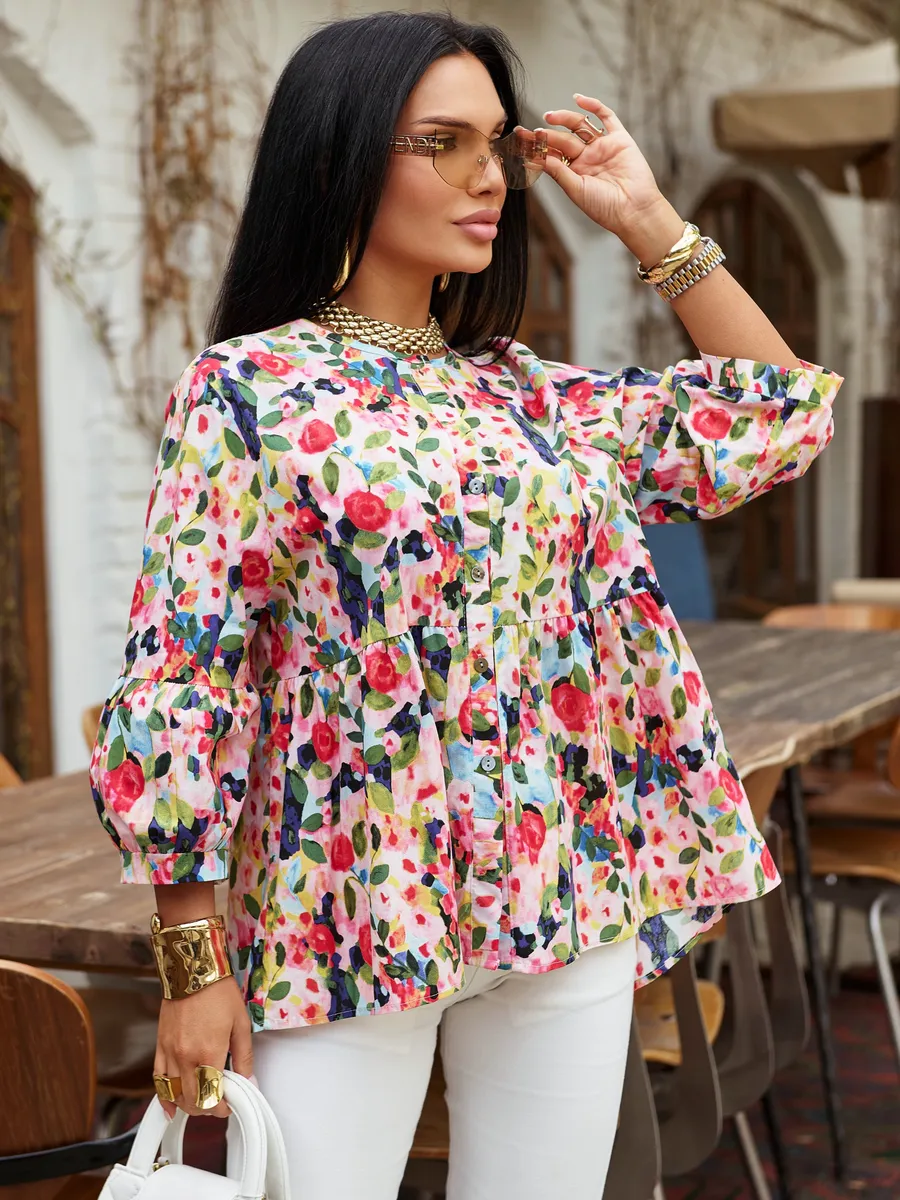 Розовая блузка нарядная летняя