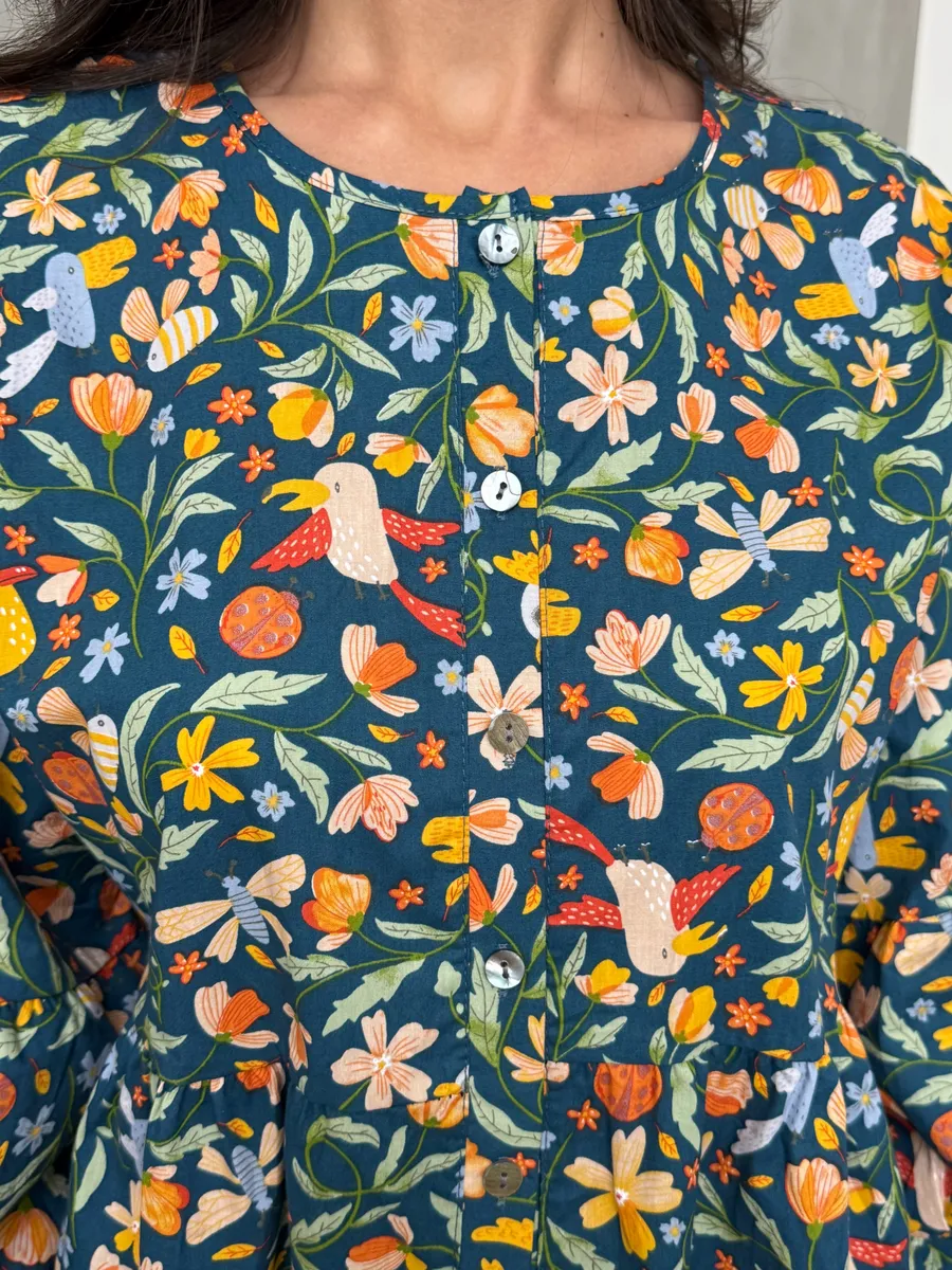 Синяя блузка нарядная летняя