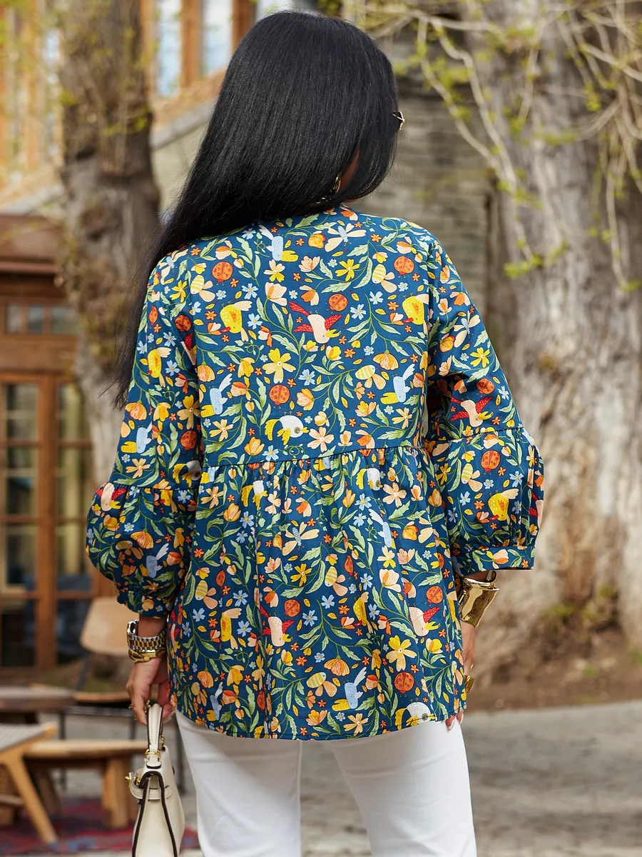 Синяя блузка нарядная летняя