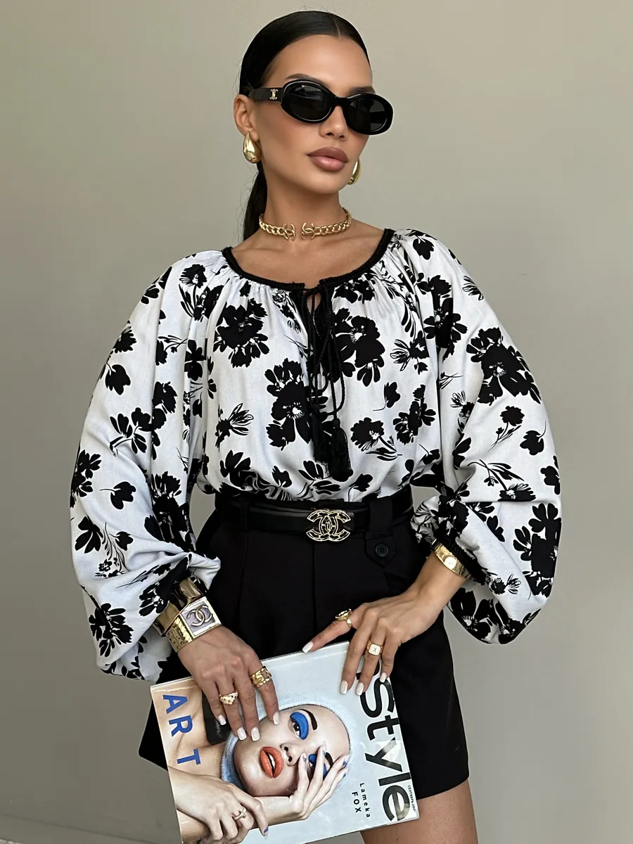 Черная блузка летняя нарядная