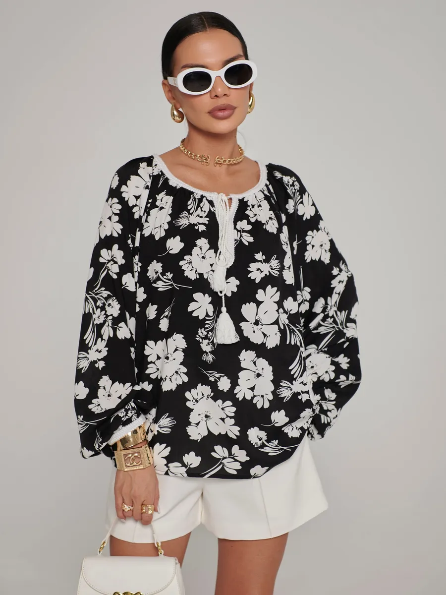 Черная блузка летняя нарядная