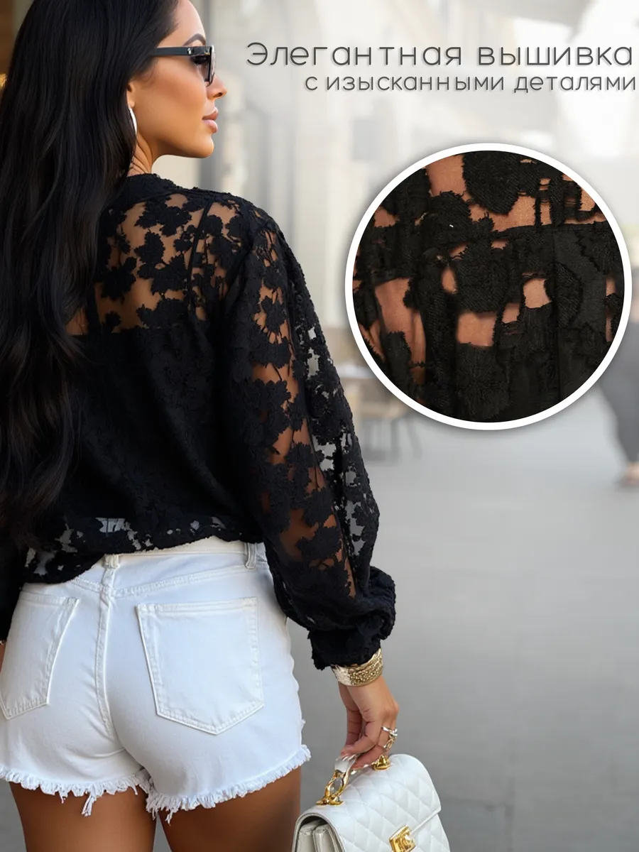 Черная блузка нарядная праздничная