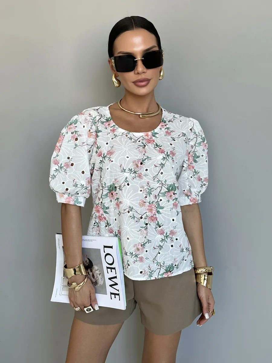 Белая блузка нарядная летняя