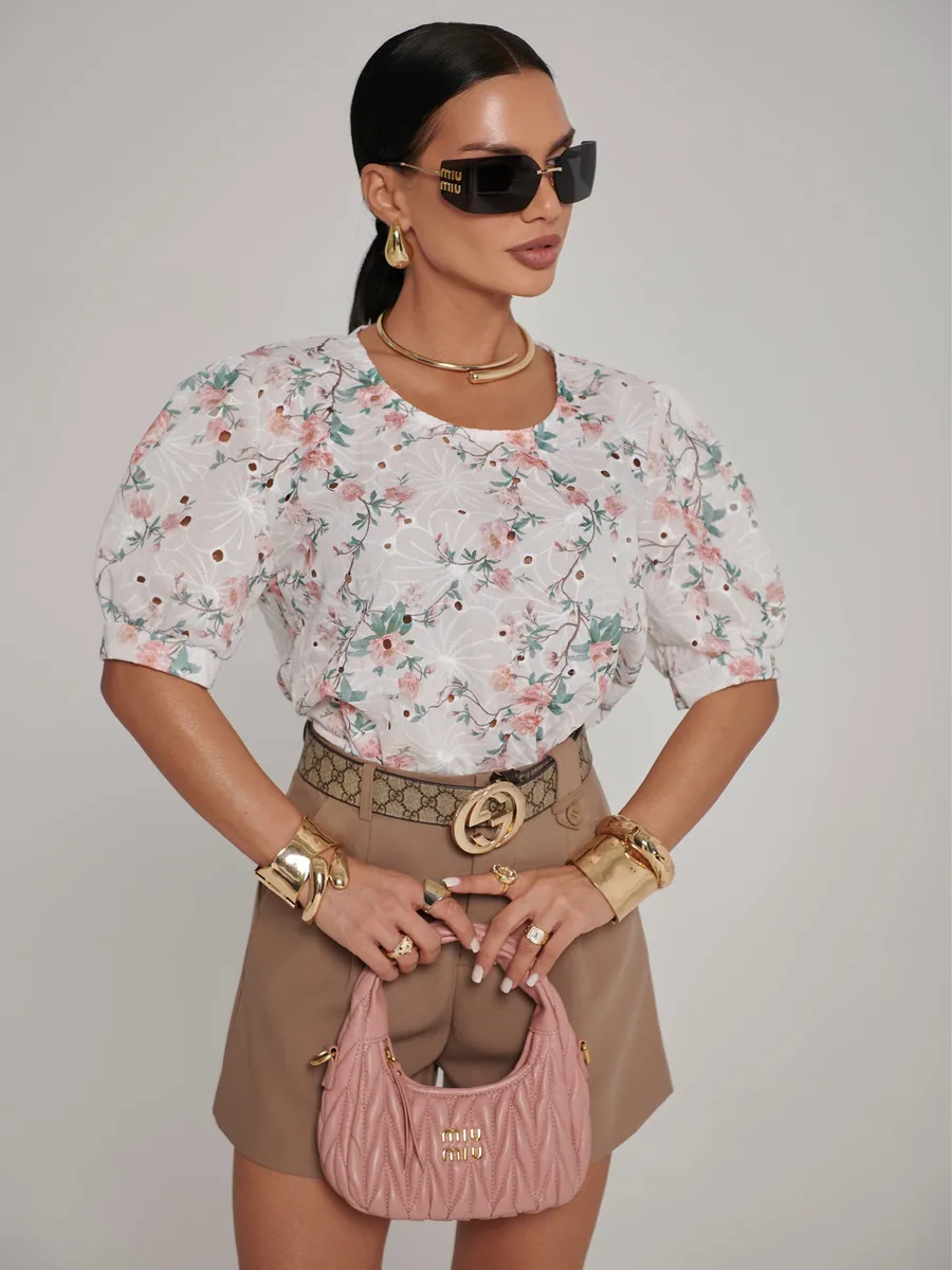 Белая блузка нарядная летняя