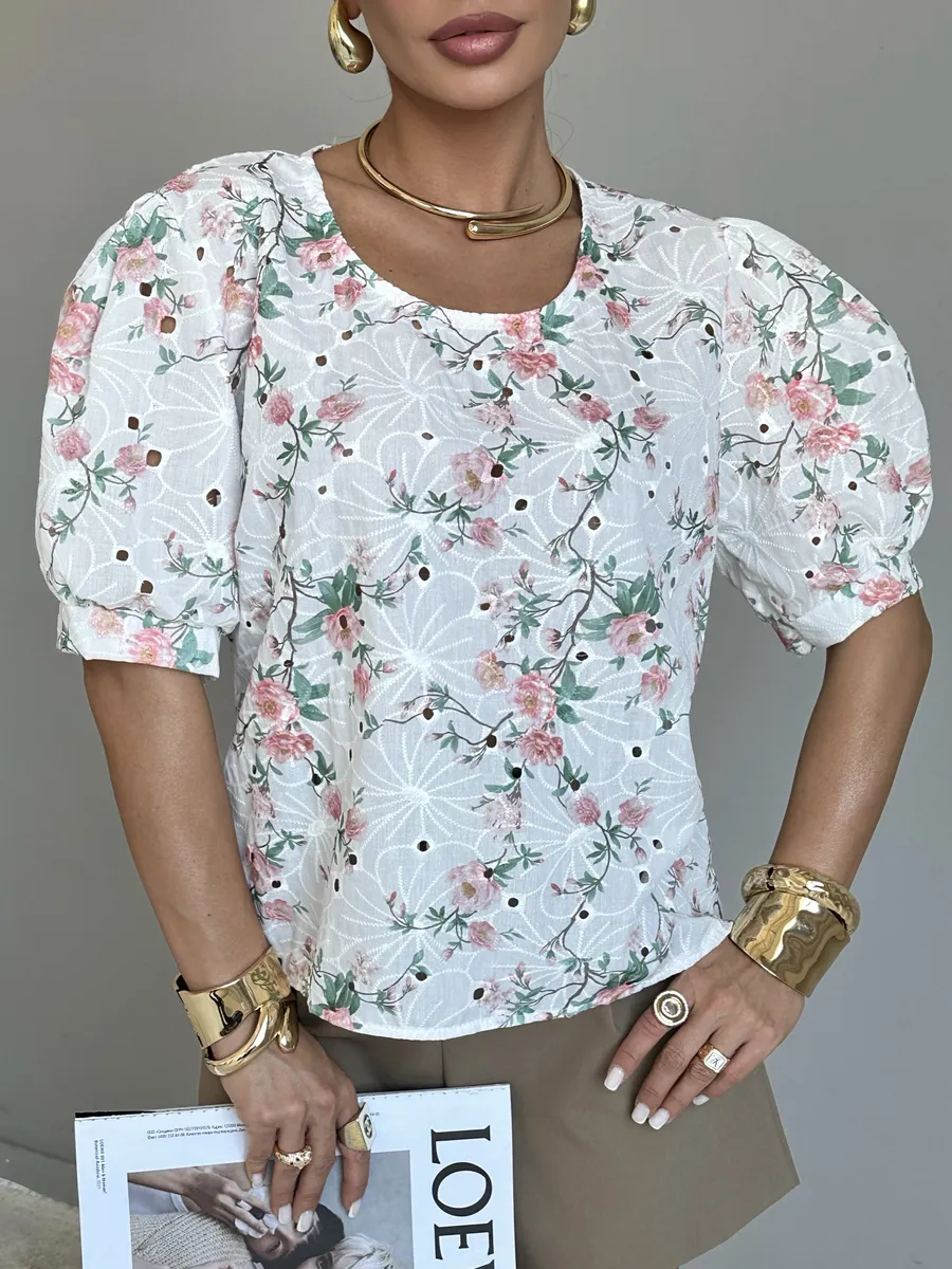 Белая блузка нарядная летняя