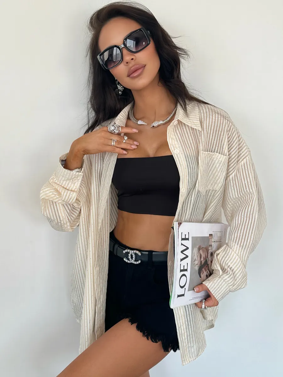 Рубашка нарядная оверсайз