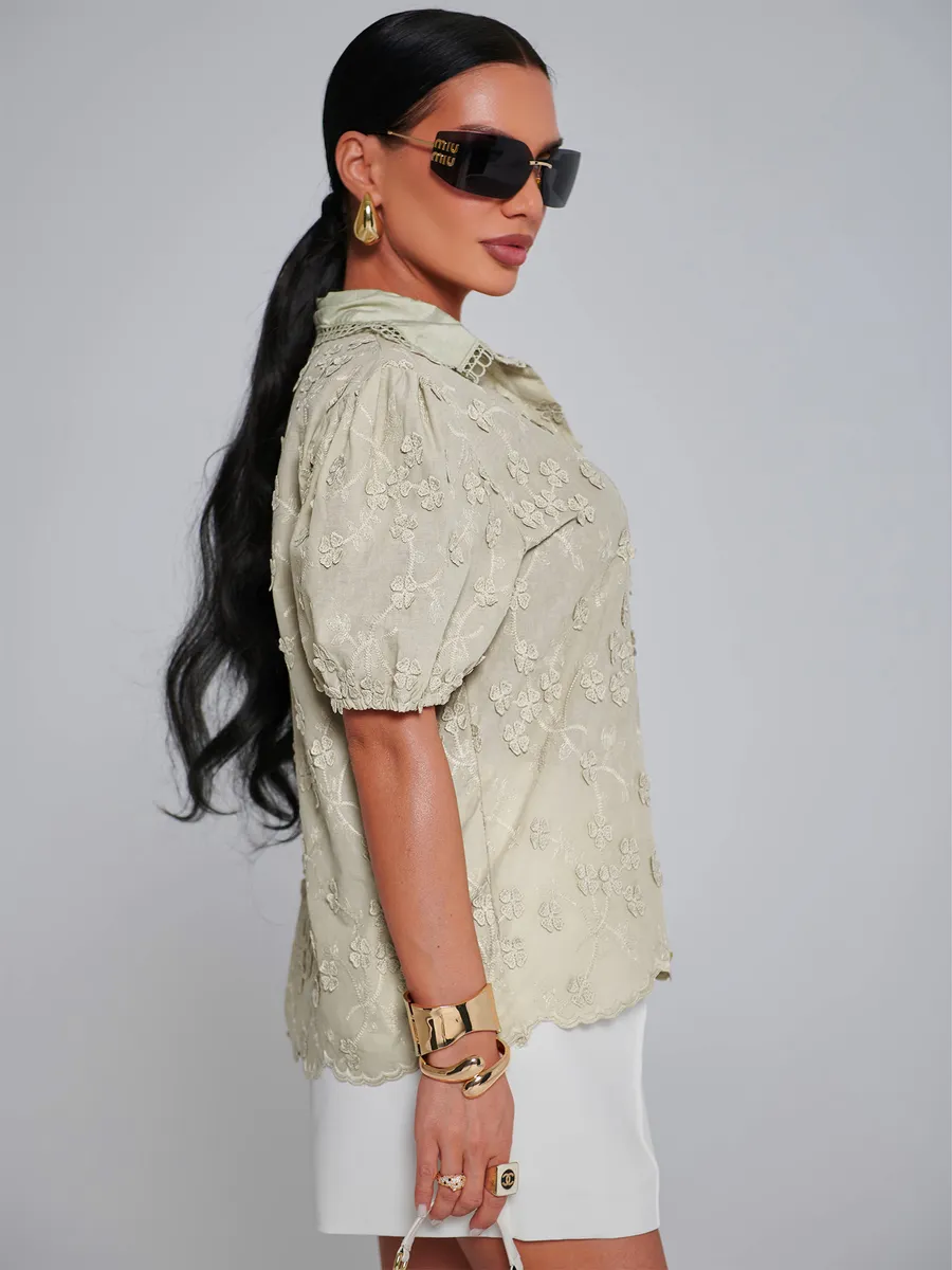 Бежевая блузка летняя нарядная