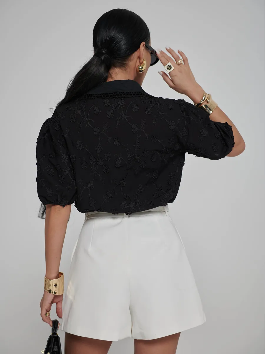 Черная блузка летняя нарядная